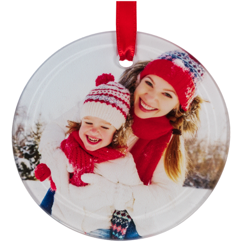 Round Frosted Glass Ornament