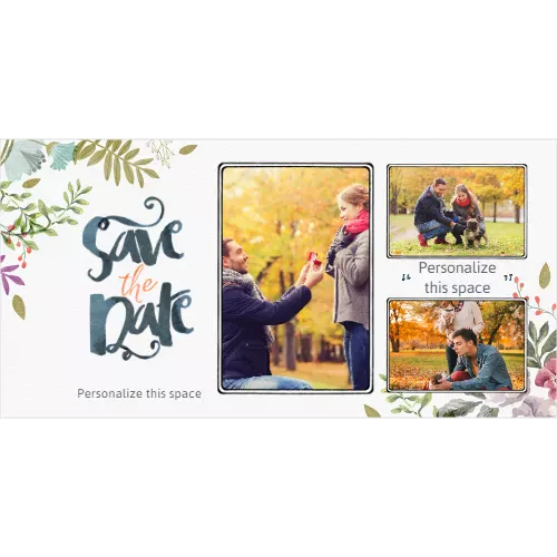 Save the Date Pretty Flowers L