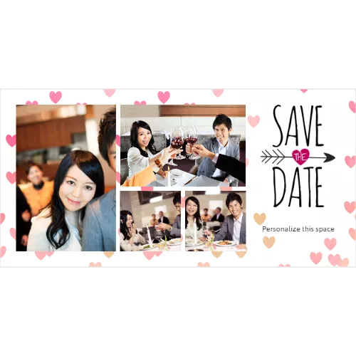 Save the Date Hearts L