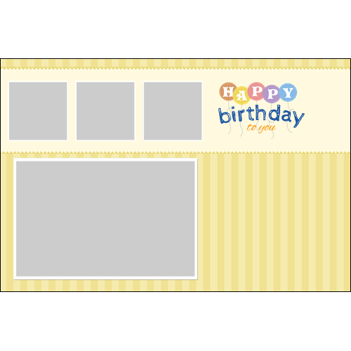 Birthday Balloons Yellow L